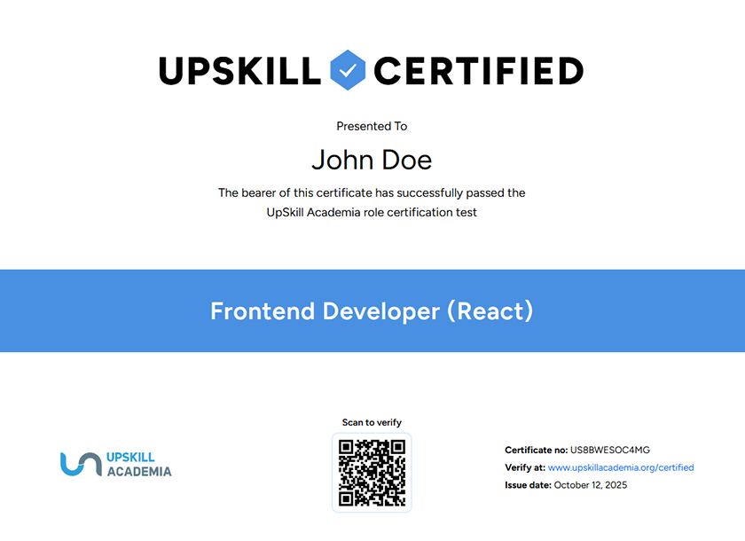 Certificate Preview